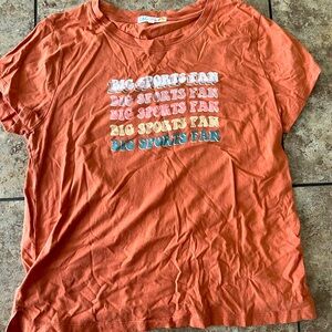 Cute sports tshirt size XL Burnt orange